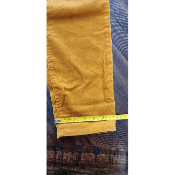 Women's J.Crew Size 31‎ 9" High-Rise Skinny Button Fly Gold Corduroy Pants - Picture 9 of 9